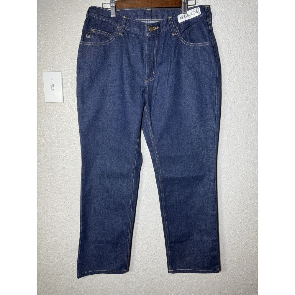 Carhartt FR Jeans Mens 34x30 Blue Denim Pants Flame Resistant Work NWOT